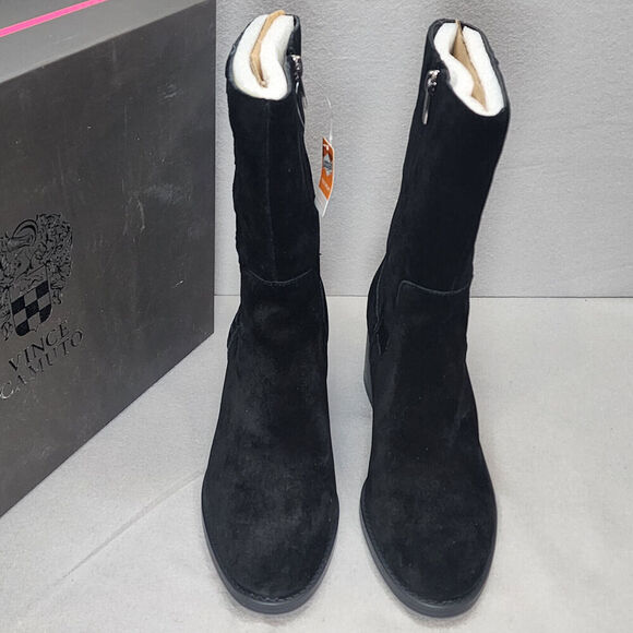 Vince Camuto Zelcinna Water Repellent Mid Shaft Suede Boots Women's SZ 9 - NIB - Picture 3 of 8